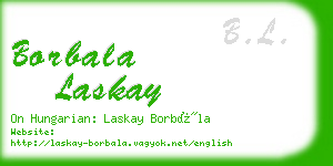 borbala laskay business card